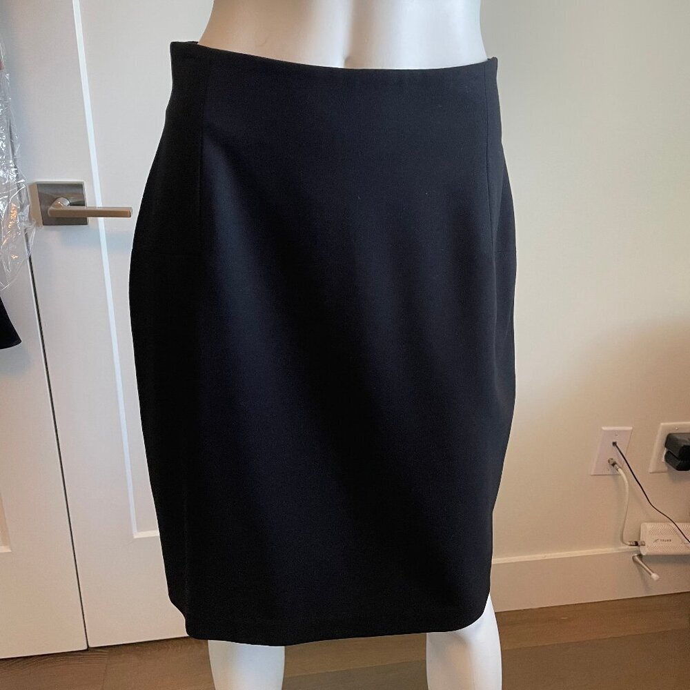 Baia Classic Polyester Viscose Blend Lined Midi Pencil Skirt Black Sz 8